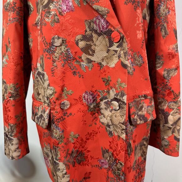Preen by Thornton Bregazzi Floral Jacquard Blazer Red Bouquet M Avant Garde NWT - Picture 3 of 11